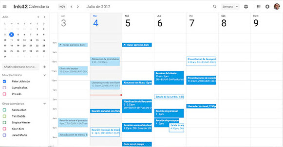 Calendario de Workspace antes G Suite